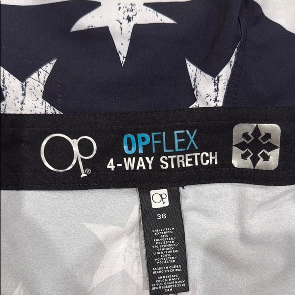 OP flex 4 way stretch American Flag Men's Board Shorts Size 38”waist swim trunks - Picture 7 of 7